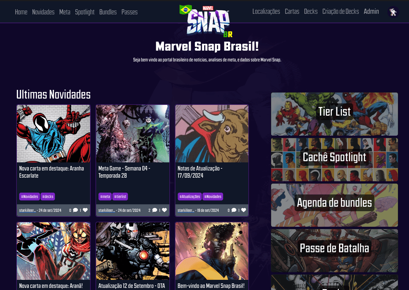 Marvel Snap Brasil - Portal Brasileiro de Marvel Snap